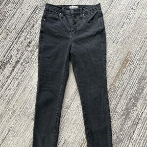 Maxwell High Waisted Button Fly Black Jeans - Size 26